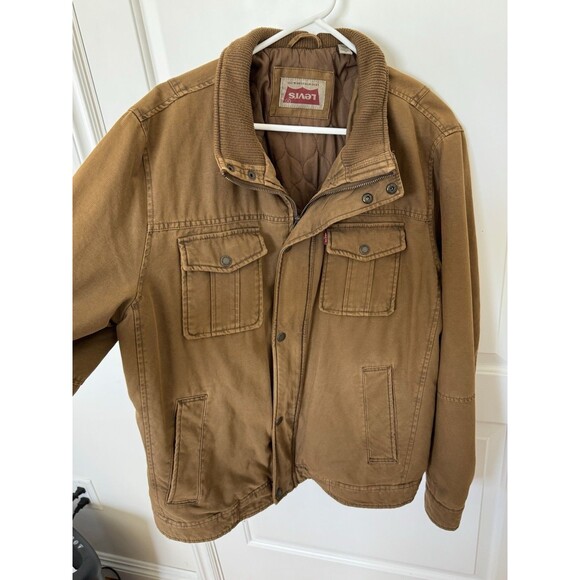 Levi's Quilted 4 Pocket Canvas Jacket Heavyweight Chore Barn Large - Picture 4 of 6